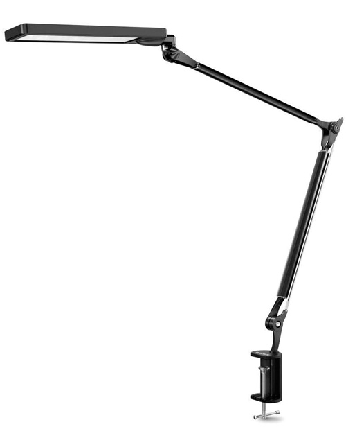  BYBLIGHT Lampe de bureau LED en métal avec pied de serrage